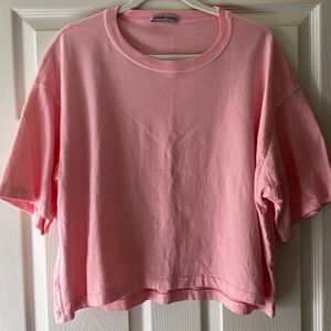 Agolde Premium vintage wash pink boxy tee M